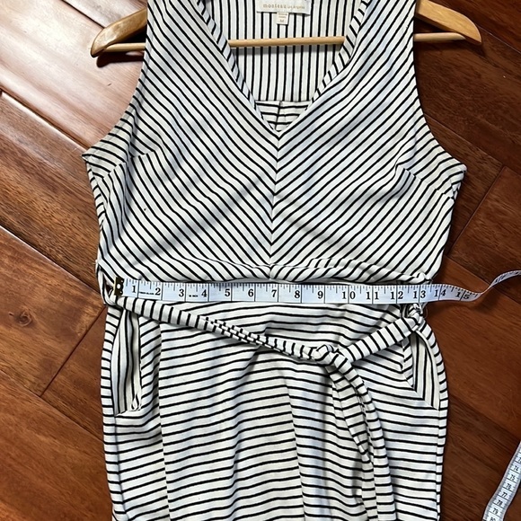 Monteau cream and black striped dress size medium - Picture 7 of 9